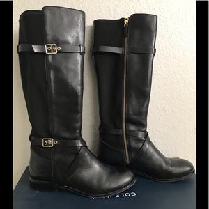 Cole Haan leather stretch boot